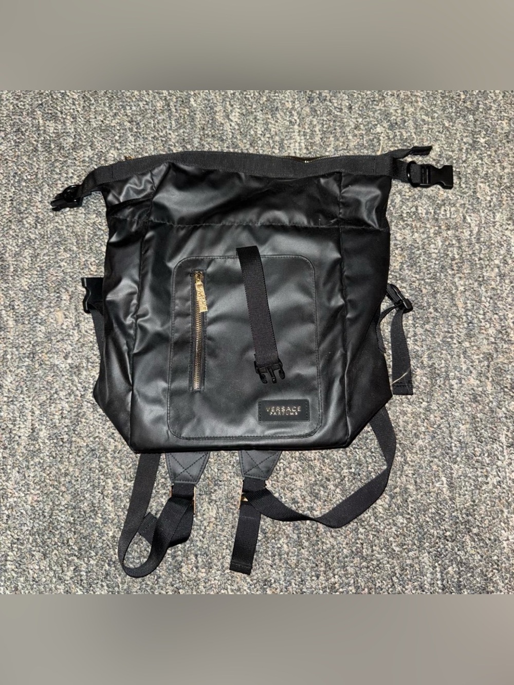 black Versace Parfums Rider backpack